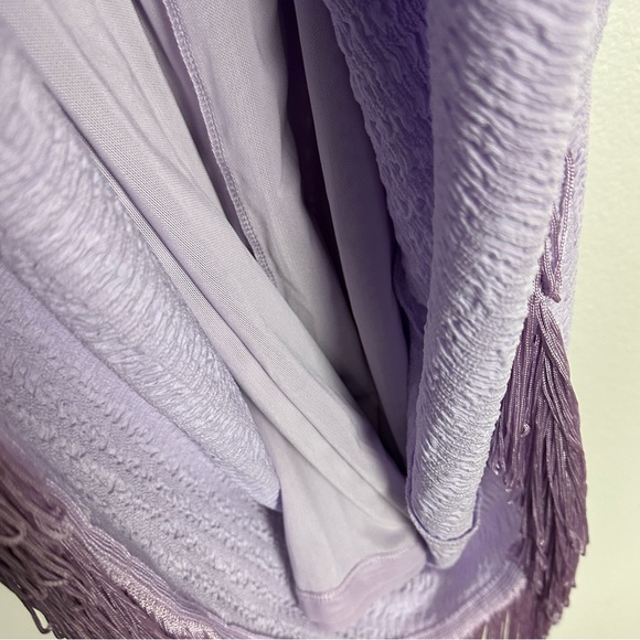 NEW Likely Lilac Sleeveless Nino Fringe Trim Midi Dress Size 12 NWOT - Picture 5 of 8